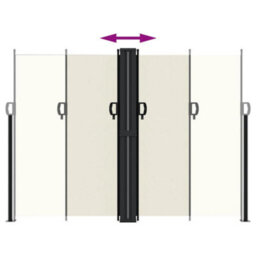 Berkfield Retractable Side Awning Cream 180X1000 Cm - thumbnail 5
