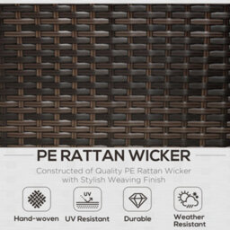 Lilisa Rattan Brown And Cream 3 Piece Garden Sofa Set With Storage Table - Wyld Haus - thumbnail 4