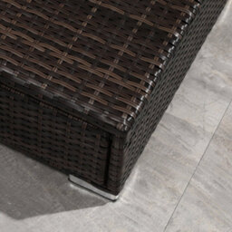 Lilisa Rattan Brown And Cream 3 Piece Garden Sofa Set With Storage Table - Wyld Haus - thumbnail 9