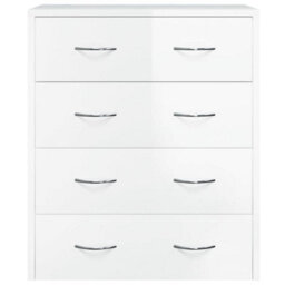 Berkfield Sideboard With 4 Drawers 60X30.5X71 Cm High Gloss White - thumbnail 4