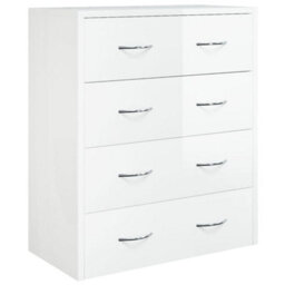 Berkfield Sideboard With 4 Drawers 60X30.5X71 Cm High Gloss White - thumbnail 3