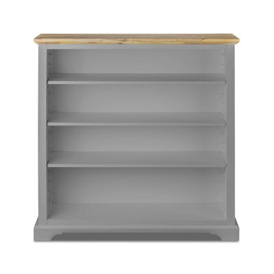 Statement Furniture Florence Dove Grey Bookcase With Adjustable Shelves, Fully Assembled Bookshelf - image 1