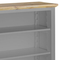 Statement Furniture Florence Dove Grey Bookcase With Adjustable Shelves, Fully Assembled Bookshelf - thumbnail 3