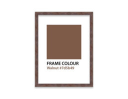 A3 Walnut Picture Frame With Mount For A4 (21 X 29.7Cm -8.3 X 11.7In) Poster, Photo, Artwork, Or Print. - thumbnail 3