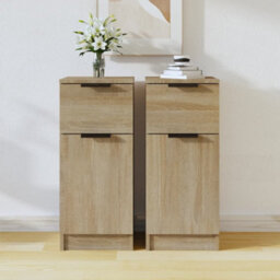 Vidaxl Sideboards 2 Pcs Sonoma Oak 30X30X70 Cm Engineered Wood - thumbnail 1