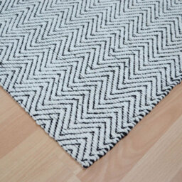 Black/white Classic Abstract Modern Handmade Easy To Clean Rug For Dining Room Bedroom Livingroom-66 X 200Cm (Runner) - thumbnail 7
