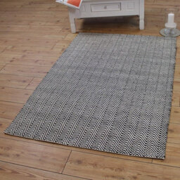 Black/white Classic Abstract Modern Handmade Easy To Clean Rug For Dining Room Bedroom Livingroom-66 X 200Cm (Runner) - thumbnail 2
