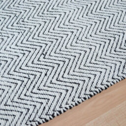 Black/white Classic Abstract Modern Handmade Easy To Clean Rug For Dining Room Bedroom Livingroom-66 X 200Cm (Runner) - thumbnail 8