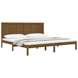 Berkfield Bed Frame Honey Brown Solid Wood Pine 200X200 Cm - thumbnail 3