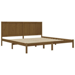 Berkfield Bed Frame Honey Brown Solid Wood Pine 200X200 Cm - thumbnail 4