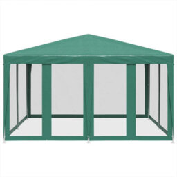 Walplus Party Tent Garden Gazebo Canopy With 8 Mesh Sidewalls Green 4X4 M Hdpe - thumbnail 3