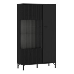 Furniture To Go Lusaka Display Cabinet 2 Door In Black Graphite - thumbnail 1