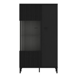 Furniture To Go Lusaka Display Cabinet 2 Door In Black Graphite - thumbnail 2