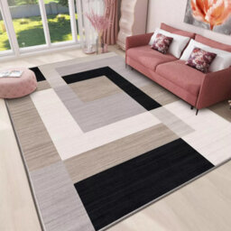 Ameha Modern Printed Rug Non Slip Area Carpet For Bedroom Living Room Kitchen Luxury Soft Rugs( Milo Neutral, 120X170 Cm)