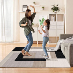 Ameha Modern Printed Rug Non Slip Area Carpet For Bedroom Living Room Kitchen Luxury Soft Rugs( Milo Neutral, 120X170 Cm) - thumbnail 3