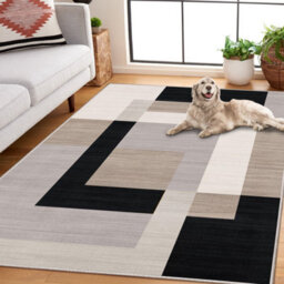 Ameha Modern Printed Rug Non Slip Area Carpet For Bedroom Living Room Kitchen Luxury Soft Rugs( Milo Neutral, 120X170 Cm) - thumbnail 2