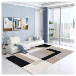 Ameha Modern Printed Rug Non Slip Area Carpet For Bedroom Living Room Kitchen Luxury Soft Rugs( Milo Neutral, 120X170 Cm) - thumbnail 6