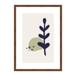 Accent By Nielsen Velino Walnut Picture Frame A3, 29.7X42Cm - With Glass Front And Abstract Poster Print