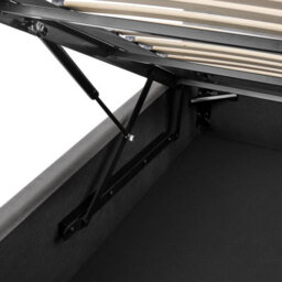 Beliani Ottoman Bed Lorient Velvet Grey 120 X 200 Cm (Eu Small Double) - thumbnail 9