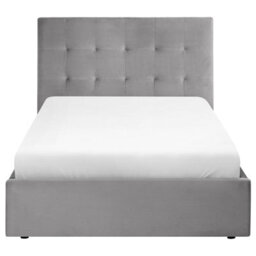 Beliani Ottoman Bed Lorient Velvet Grey 120 X 200 Cm (Eu Small Double) - thumbnail 6