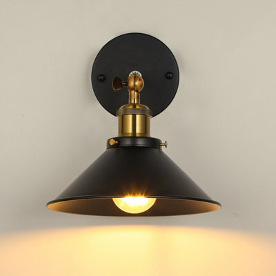 E27 Vintage Industrial Wall Light Metal Brushed Adjustable Wall Sconce Lamp Uk - image 1