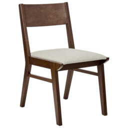 Beliani Set Of 2 Dining Chairs Enola Wood Brown/ Light Beige - thumbnail 4