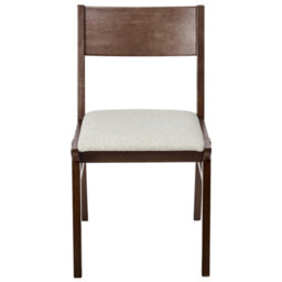 Beliani Set Of 2 Dining Chairs Enola Wood Brown/ Light Beige - thumbnail 5