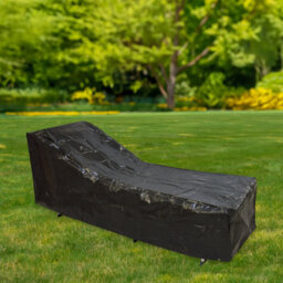 Woodside Black Outdoor Garden Sun Bed Cover 2.04M X 0.69M X 0.44-0.76M - thumbnail 4