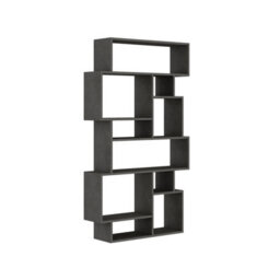 Decortie Karmato Modern Bookcase Shelving Unit Display Unit With 10 Compartments Retro Grey 168.5Cm Tall - thumbnail 2