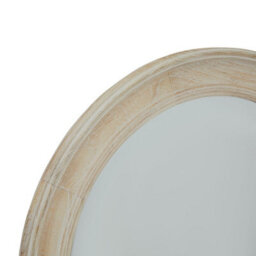 Wyld Haus 90Cm Round Natural Washed Wood Wall Mirror With 40mm Frame - thumbnail 3