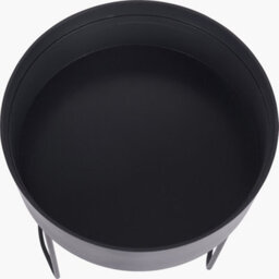 Pacific Lifestyle Round Dark Grey Wood Storage Table With Metal Legs - thumbnail 7