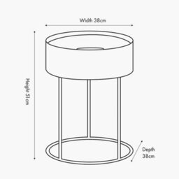 Pacific Lifestyle Round Dark Grey Wood Storage Table With Metal Legs - thumbnail 2