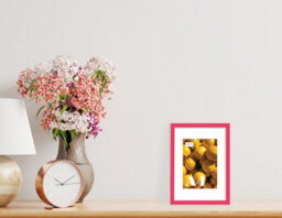 A4 Bright Pink Picture Frame With Mount For A5 (14.8 X 21Cm - 5.8 X 8.3In) Poster, Photo, Artwork, Or Print. - thumbnail 4