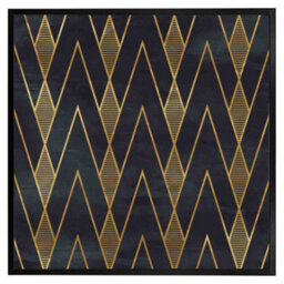 "Andrew Lee Gold Geometreic Lines (Picutre Frame) / 24X24"" / Brown" - thumbnail 3