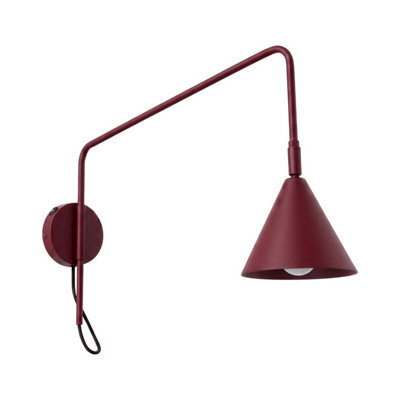 Sollux Lighting Nox Steel Burgundy 1 Lights Modern Wall Lamps - image 1