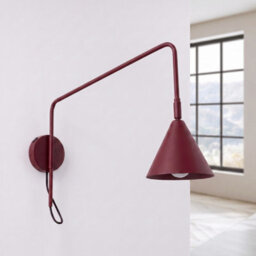 Sollux Lighting Nox Steel Burgundy 1 Lights Modern Wall Lamps - thumbnail 2