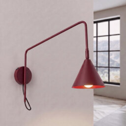 Sollux Lighting Nox Steel Burgundy 1 Lights Modern Wall Lamps - thumbnail 3