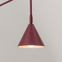 Sollux Lighting Nox Steel Burgundy 1 Lights Modern Wall Lamps - thumbnail 4
