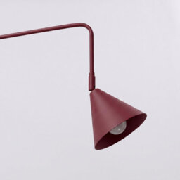 Sollux Lighting Nox Steel Burgundy 1 Lights Modern Wall Lamps - thumbnail 5