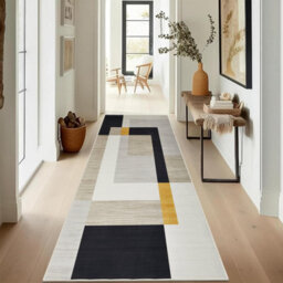 Ameha Extra Large  Area Hallway Runner Milo, 80X300 Geometric Non Slip Printed Rug Luxury Kitchen Floor Mat - thumbnail 6