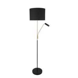Harbour Studio Kendall Satin Black Gold Effect 2 Lights Led Mother & Child Floor Light - thumbnail 2