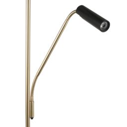 Harbour Studio Kendall Satin Black Gold Effect 2 Lights Led Mother & Child Floor Light - thumbnail 4
