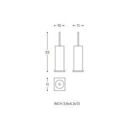 Cosmic Toilet Brush, Black Matt, Freestanding. Collection Kubic - thumbnail 5