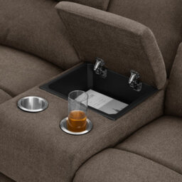 Home Detail Jacob 3 Seater Manual Recliner Sofa With Left Hand Chaise, Brown Linen - thumbnail 4