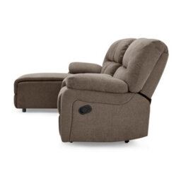 Home Detail Jacob 3 Seater Manual Recliner Sofa With Left Hand Chaise, Brown Linen - thumbnail 3