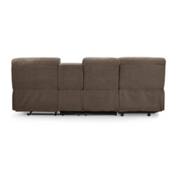 Home Detail Jacob 3 Seater Manual Recliner Sofa With Left Hand Chaise, Brown Linen - thumbnail 7
