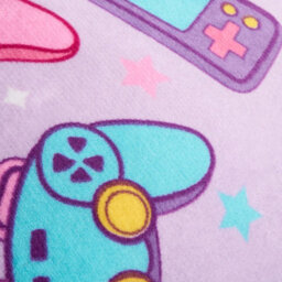 OHS Gaming Duvet Cover Set Warm Fleece Bedding Quilt Thermal Warm, Purple - Single - thumbnail 3