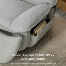 Flexispot Swivel And Rocker Electric Recliner With Sturdy Metal Base Lotus Pro In Light Grey - thumbnail 5