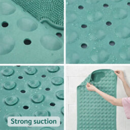 Green Pvc Non Slip Bath Mat For Bath And Shower Anti Slip Bathroom Matt - thumbnail 4