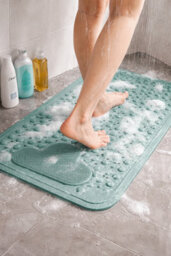 Green Pvc Non Slip Bath Mat For Bath And Shower Anti Slip Bathroom Matt - thumbnail 2